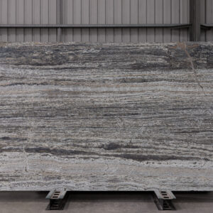 Black Vein Cut Travertine Sly23003 Slab (surface Spectrum)