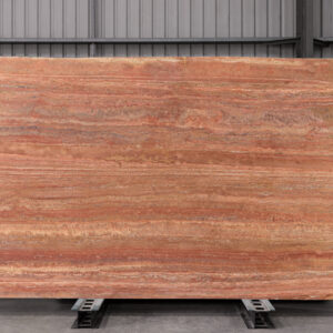 Rosso Vein Cut Travertine Luc Slab (surface Spectrum)